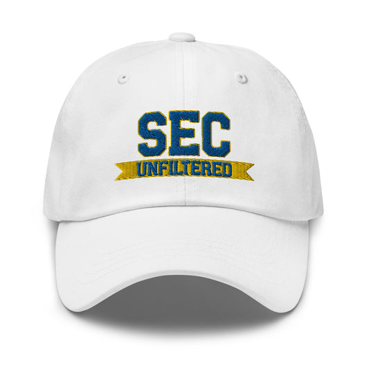 SEC Unfiltered Main Logo White Dad Hat