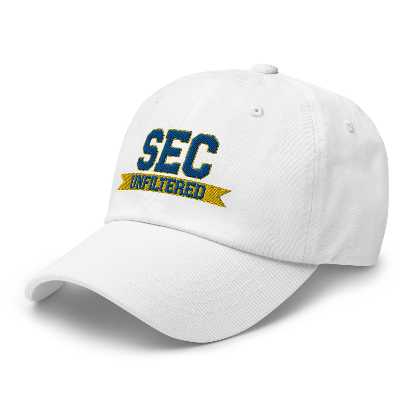 SEC Unfiltered Main Logo White Dad Hat