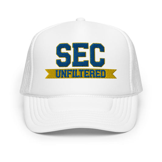 SEC Unfiltered Main Logo White Foam Trucker Hat
