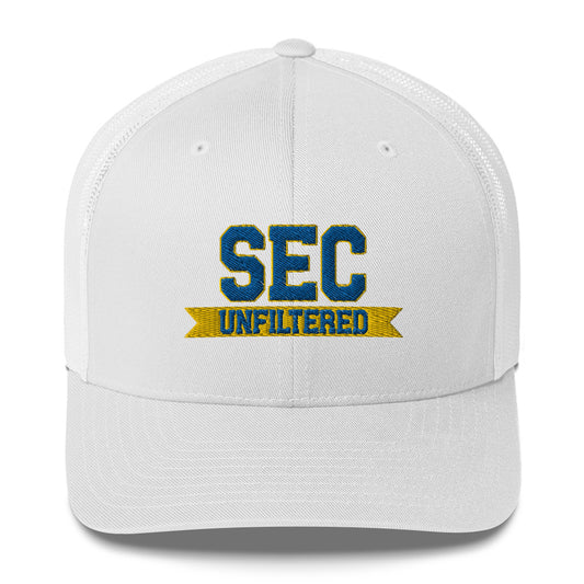 SEC Unfiltered Main Logo White Yupoong Trucker Hat